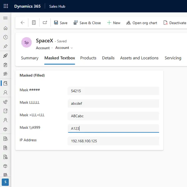 AwarePCF Masked Textbox for Microsoft Dynamics 365
